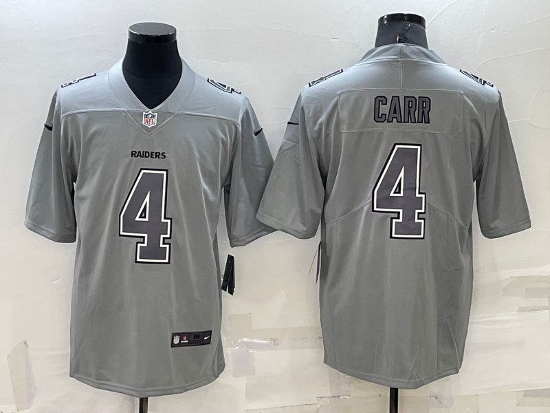Men Oakland Raiders #4 Carr Grey 2022 Nike Limited Vapor Untouchable NFL Jersey